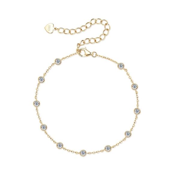 Jewelry - 14k Diamond Station Bezel Bracelet